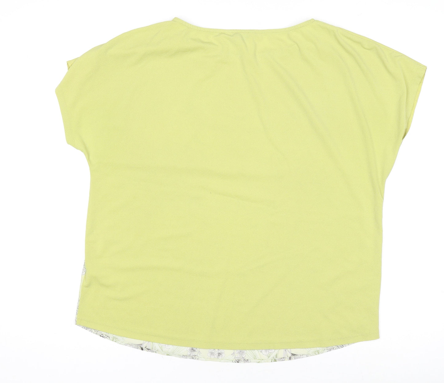Womens UK Size 14 NEXT Yellow Basic T-Shirt
