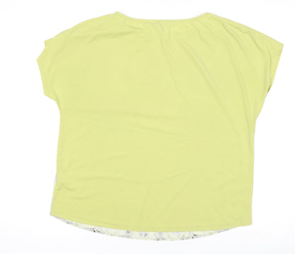Womens UK Size 14 NEXT Yellow Basic T-Shirt