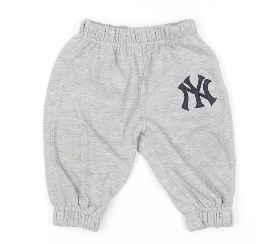 Majestic Athletic Unisex Baby Grey 6-9M Sweatpants Fleece NY Yankees