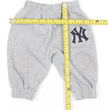 Majestic Athletic Unisex Baby Grey 6-9M Sweatpants Fleece NY Yankees