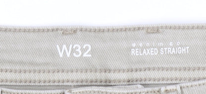 Denim Co Men’s Beige Chino Shorts W32 Relaxed Fit Casual Summer