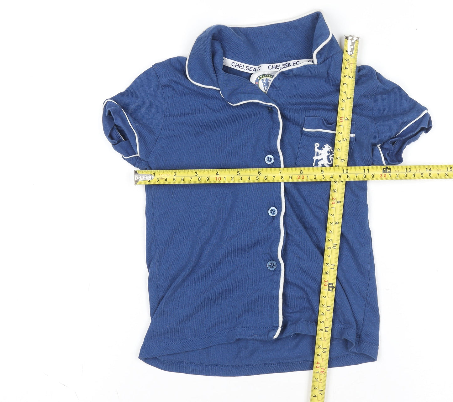 Boys UK Size 4-5 Years Chelsea FC Blue Basic Button-Up