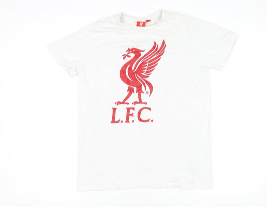 Boys UK Size 13-14 Years Liverpool FC White Basic T-Shirt