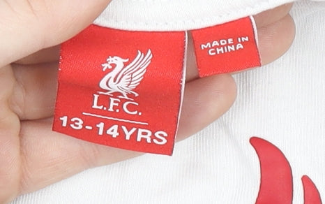 Boys UK Size 13-14 Years Liverpool FC White Basic T-Shirt