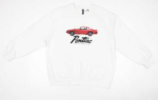 Womens UK Size 12 H&M White Pullover Jumper