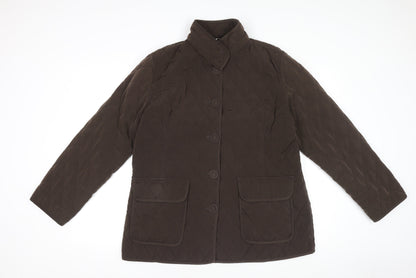 Womens UK Size 16 ALEX & CO. Brown Quilted Coat