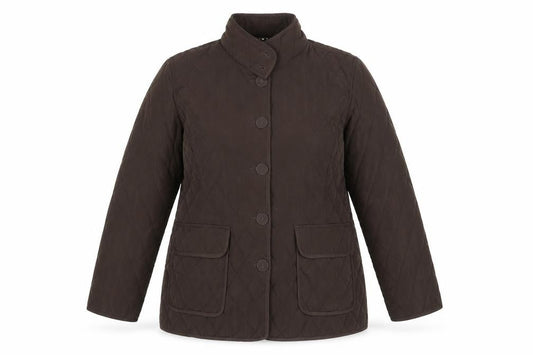 Womens UK Size 16 ALEX & CO. Brown Quilted Coat