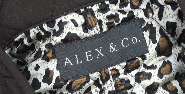 Womens UK Size 16 ALEX & CO. Brown Quilted Coat