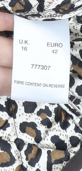 Womens UK Size 16 ALEX & CO. Brown Quilted Coat