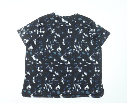 Marks and Spencer Goodmove Women's Black Abstract Print Active T-Shirt Size 22