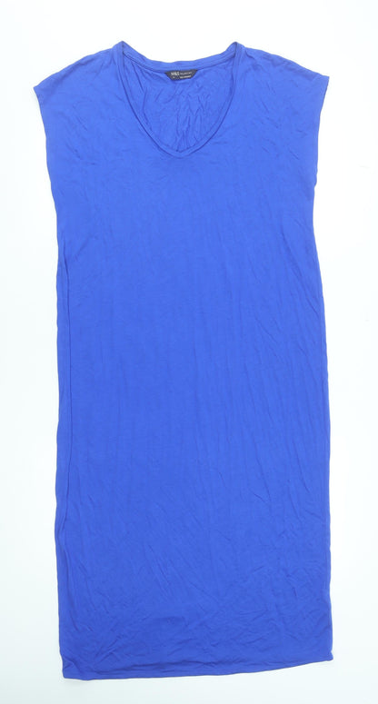 Marks and Spencer Women's Blue Size 12 Viscose T-Shirt Dress