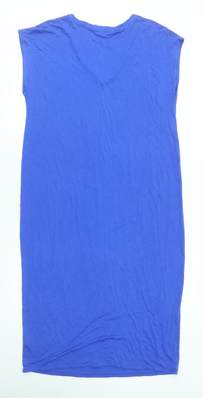 Marks and Spencer Women's Blue Size 12 Viscose T-Shirt Dress