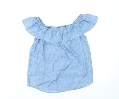 Womens UK Size 10 M&Co Blue Camisole Blouse