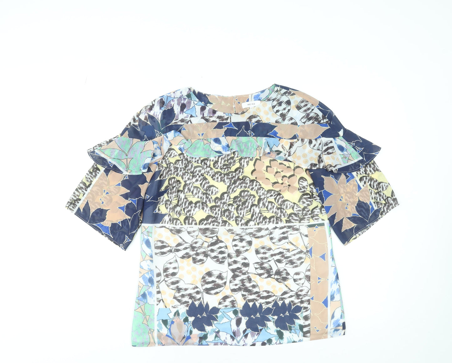 Womens UK Size 10 Reiss Multicoloured Tunic Blouse