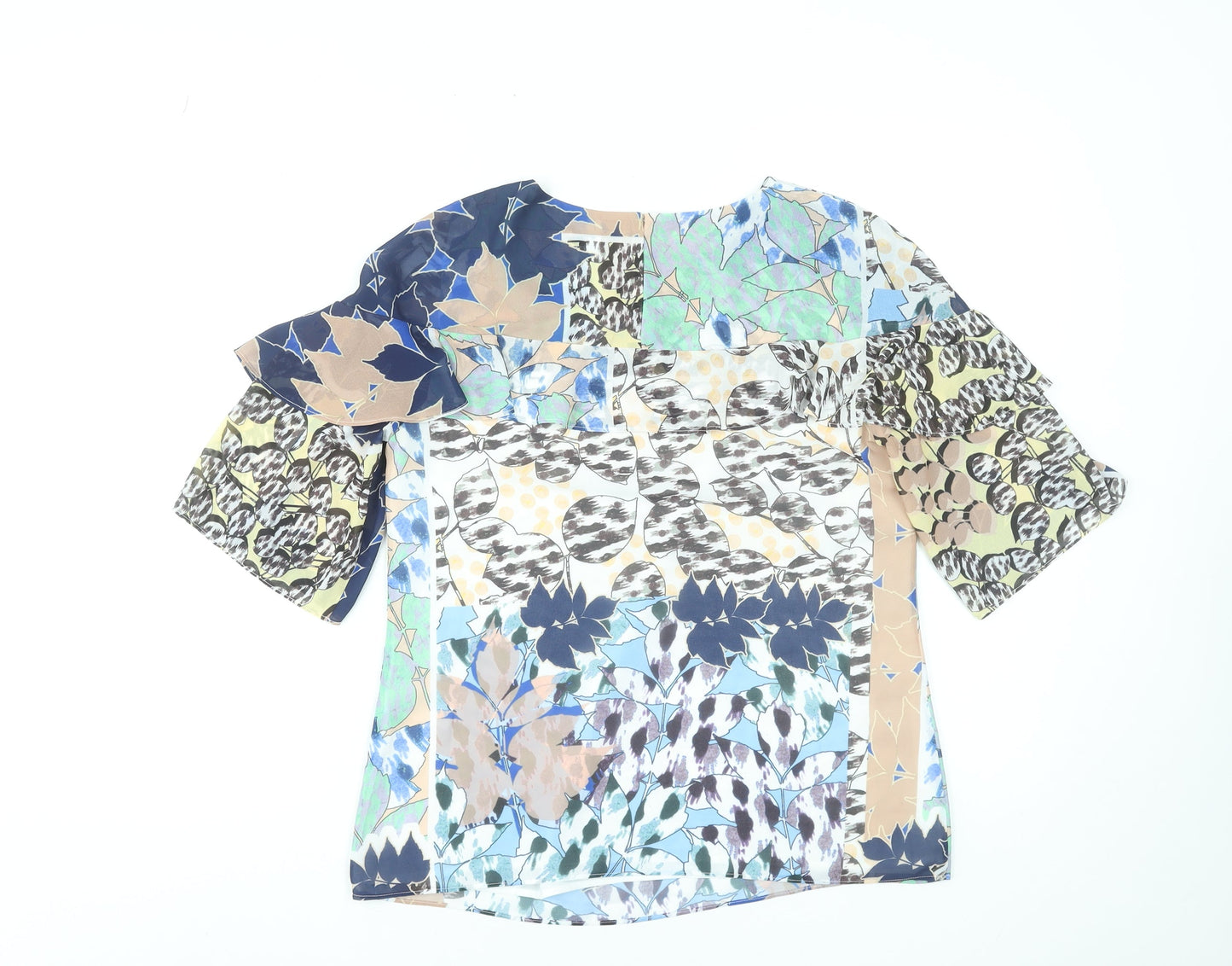 Womens UK Size 10 Reiss Multicoloured Tunic Blouse