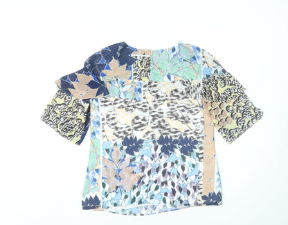 Womens UK Size 10 Reiss Multicoloured Tunic Blouse