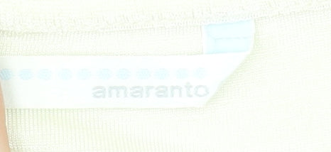 Womens UK Size 18 AMARANTO Ivory Basic T-Shirt