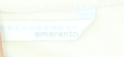 Womens UK Size 18 AMARANTO Ivory Basic T-Shirt