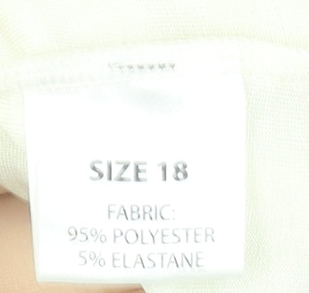 Womens UK Size 18 AMARANTO Ivory Basic T-Shirt