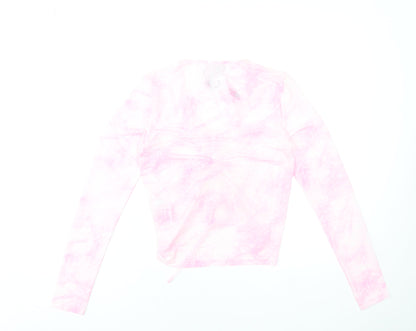 Womens UK Size S Noisy may Pink Cropped T-Shirt