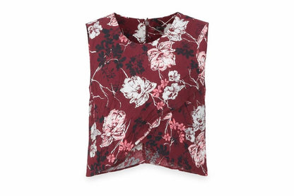 Womens UK Size 8 Miss Selfridge Red Cropped Blouse