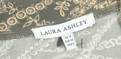 Laura Ashley Women’s Green Paisley Wrap Midi Dress Size 12