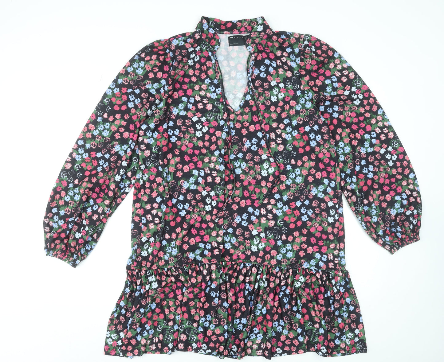 ASOS DESIGN Women’s Multicoloured Floral Smock Dress Size 14 Tall