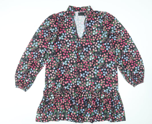 ASOS DESIGN Women’s Multicoloured Floral Smock Dress Size 14 Tall