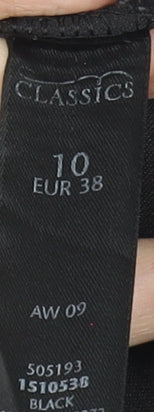 Classics Women's Black Size 10 Flare Knee Length Skirt