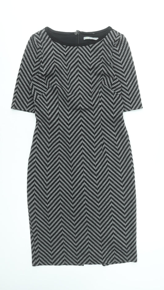 Marks and Spencer Women’s Grey Chevron Sheath Dress Size 10
