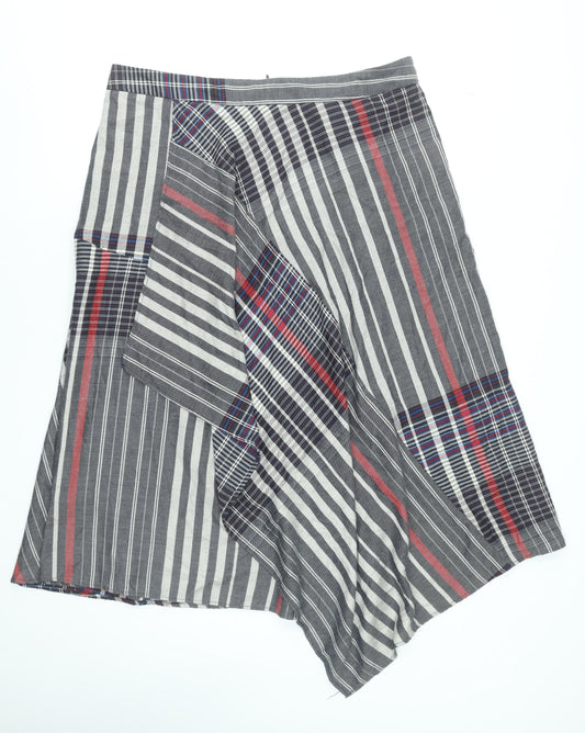Marks and Spencer Women’s Multicoloured Striped Midi Wrap Skirt Size 18