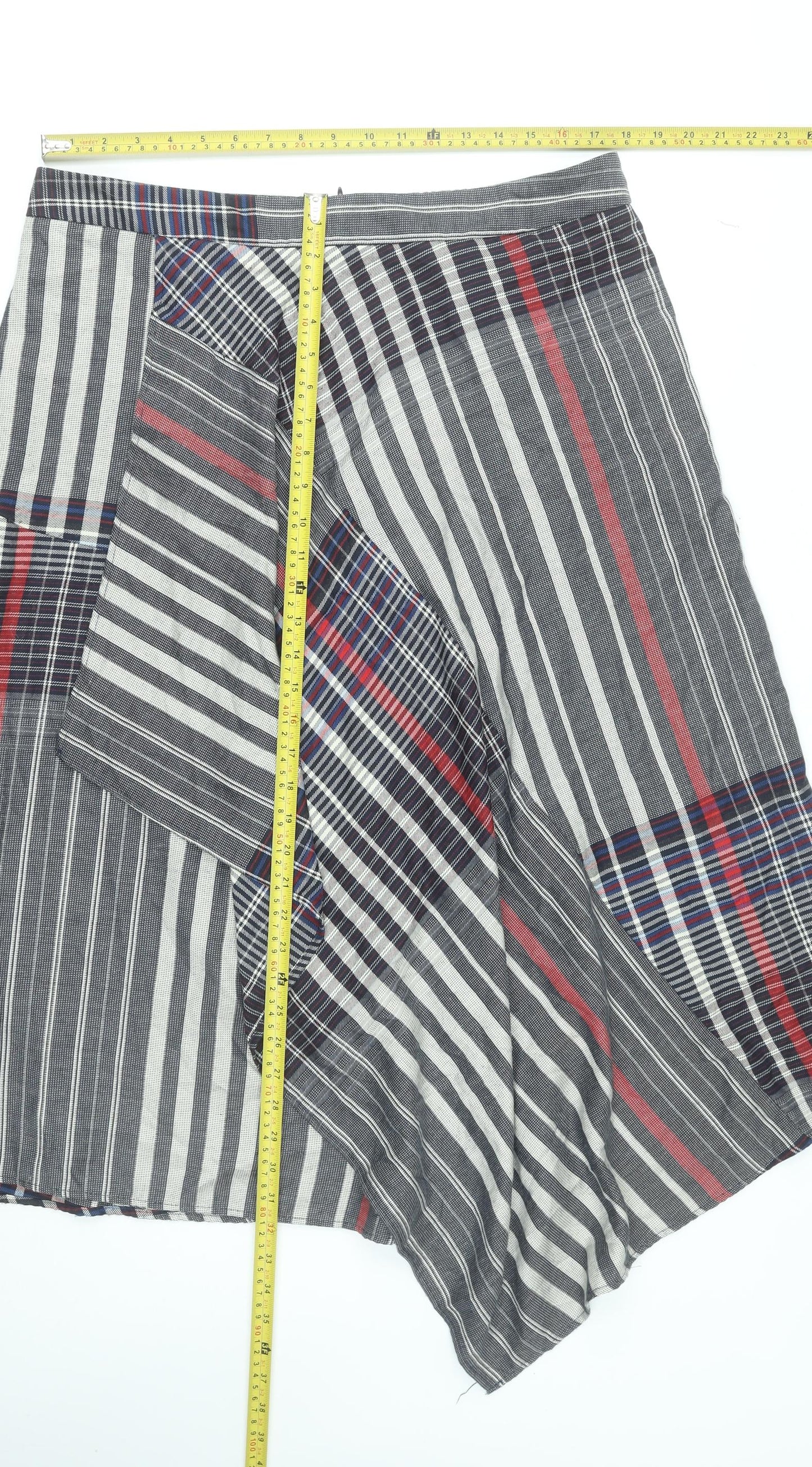 Marks and Spencer Women’s Multicoloured Striped Midi Wrap Skirt Size 18