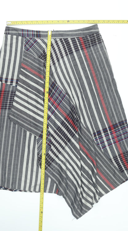 Marks and Spencer Women’s Multicoloured Striped Midi Wrap Skirt Size 18