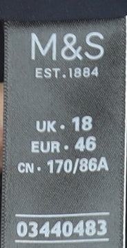 Marks and Spencer Women’s Multicoloured Striped Midi Wrap Skirt Size 18