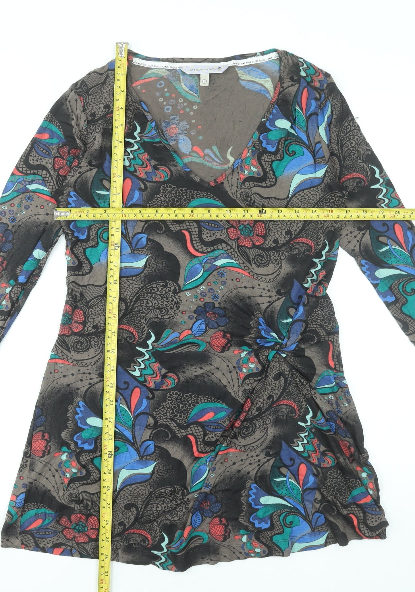 Womens UK Size 14 Fat Face Wrap Dress