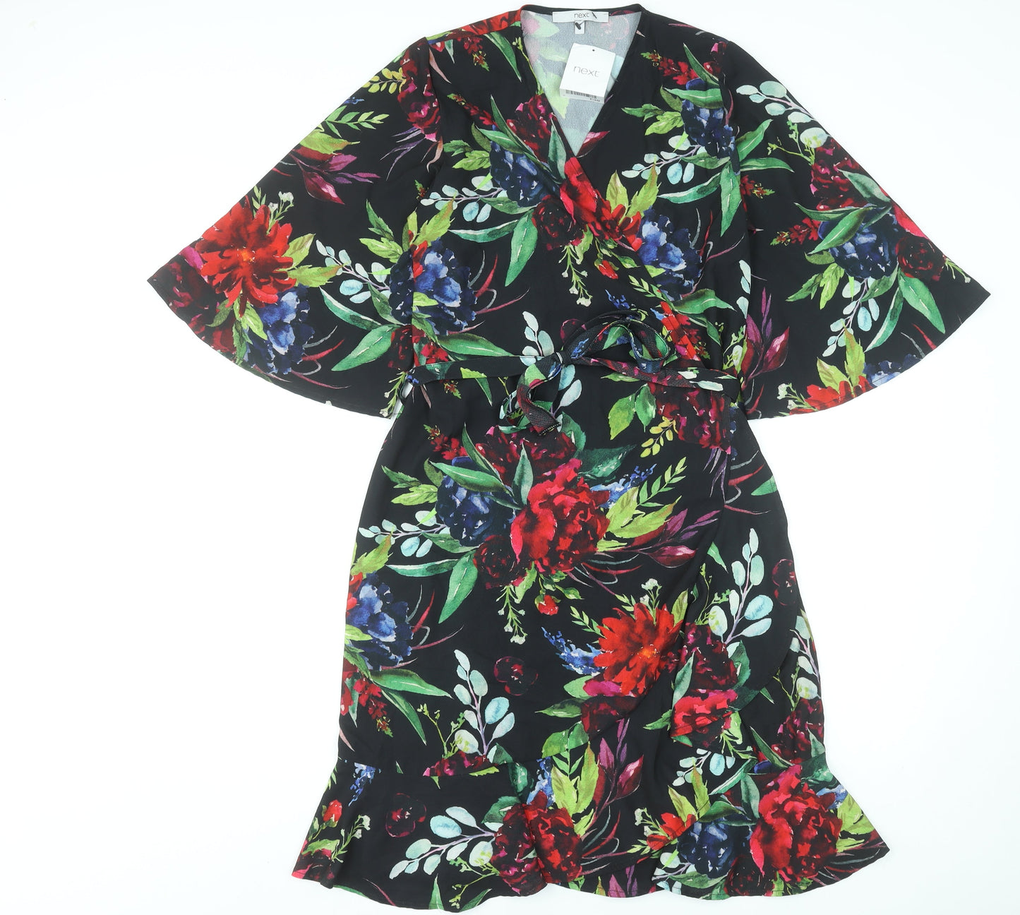 Next Women’s Multicoloured Floral Wrap Dress Size 8