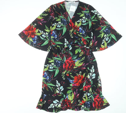 Next Women’s Multicoloured Floral Wrap Dress Size 8