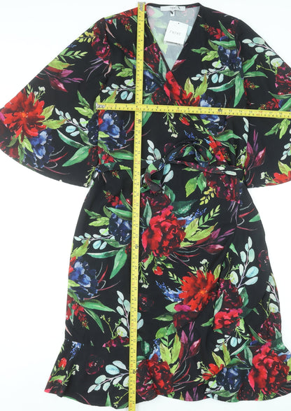 Next Women’s Multicoloured Floral Wrap Dress Size 8