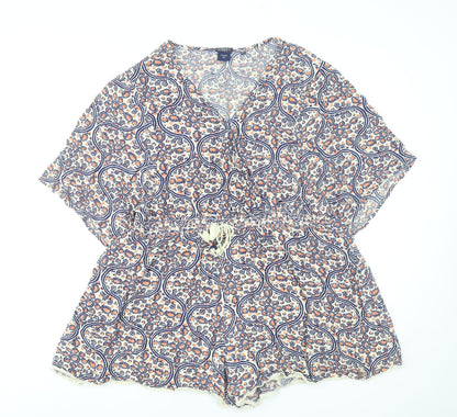 Superdry Women's Multicoloured Paisley Viscose Playsuit Size 16