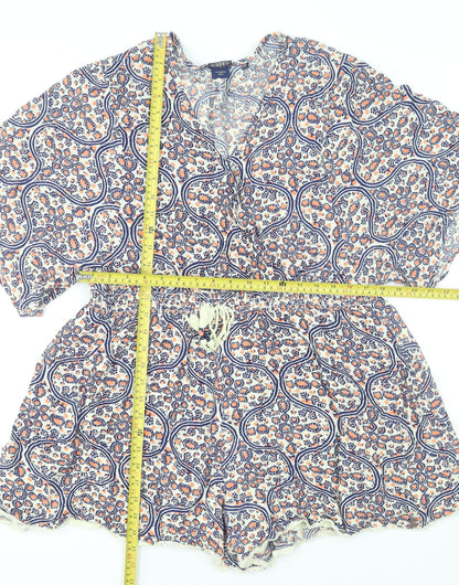 Superdry Women's Multicoloured Paisley Viscose Playsuit Size 16