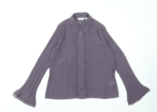 Womens UK Size 10 NEXT Purple Tunic Blouse