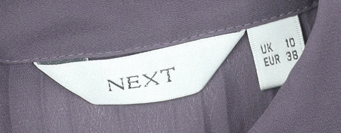 Womens UK Size 10 NEXT Purple Tunic Blouse
