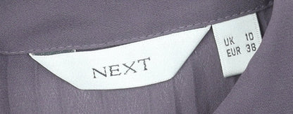 Womens UK Size 10 NEXT Purple Tunic Blouse