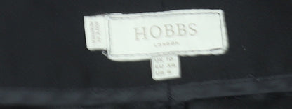 Hobbs Women Black Size 10 Tapered Belted Crepe Trousers