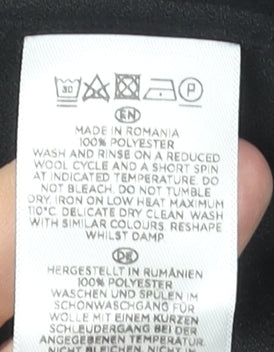 Hobbs Women Black Size 10 Tapered Belted Crepe Trousers