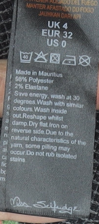 Miss Selfridge Women Black Floral V-Neck Cropped Blouse UK 4