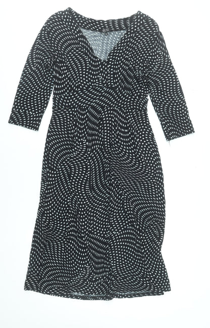 Marks and Spencer Per Una Women Black Size 14 Fit & Flare Jersey Dress