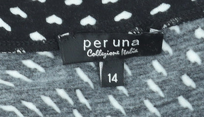 Marks and Spencer Per Una Women Black Size 14 Fit & Flare Jersey Dress