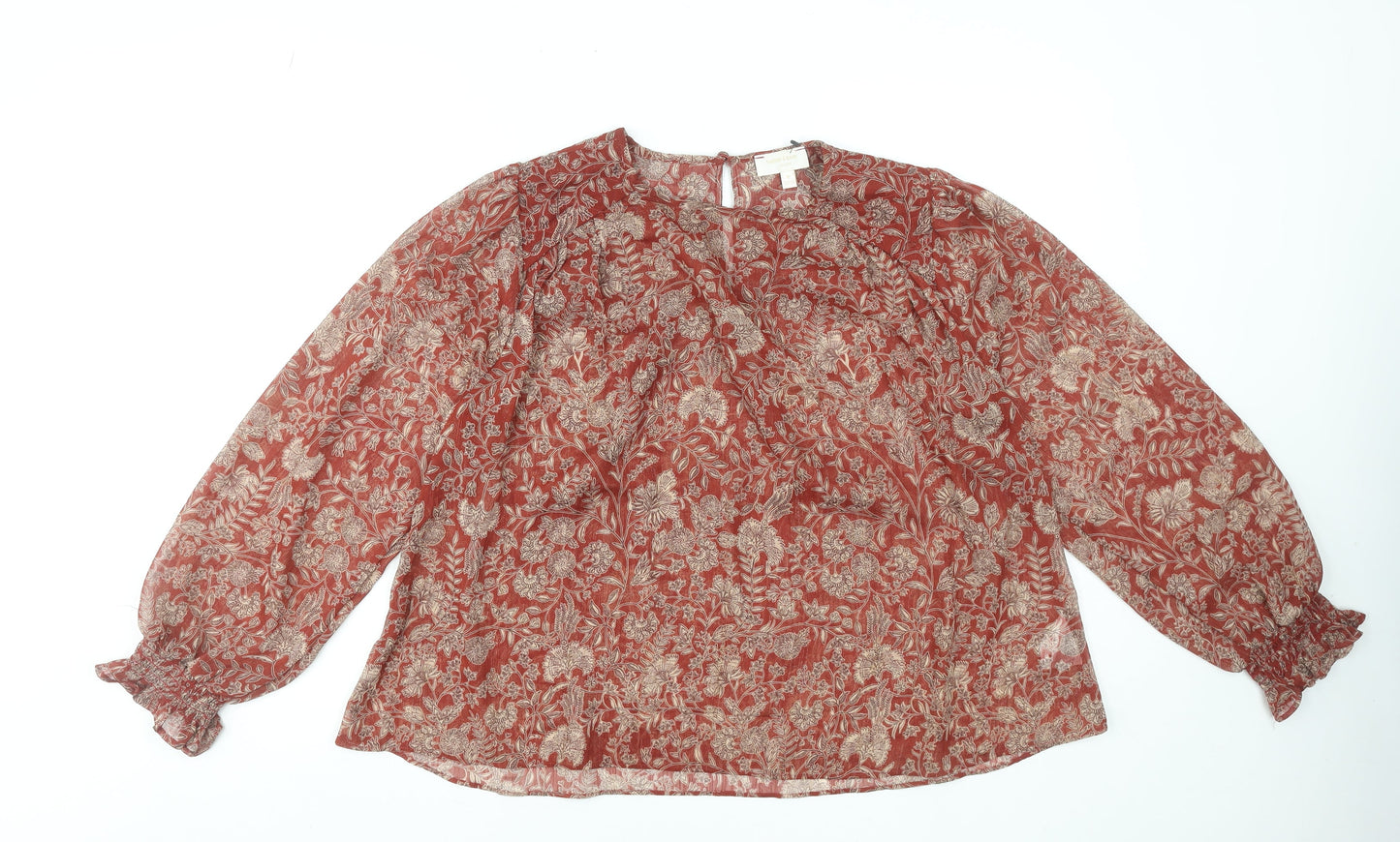 Womens UK Size 12 Sonder Studio Red Tunic Blouse