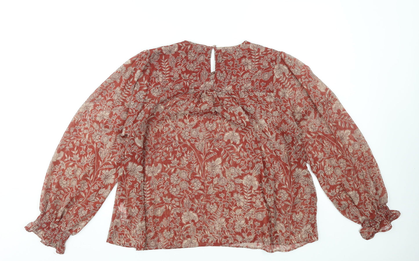 Womens UK Size 12 Sonder Studio Red Tunic Blouse